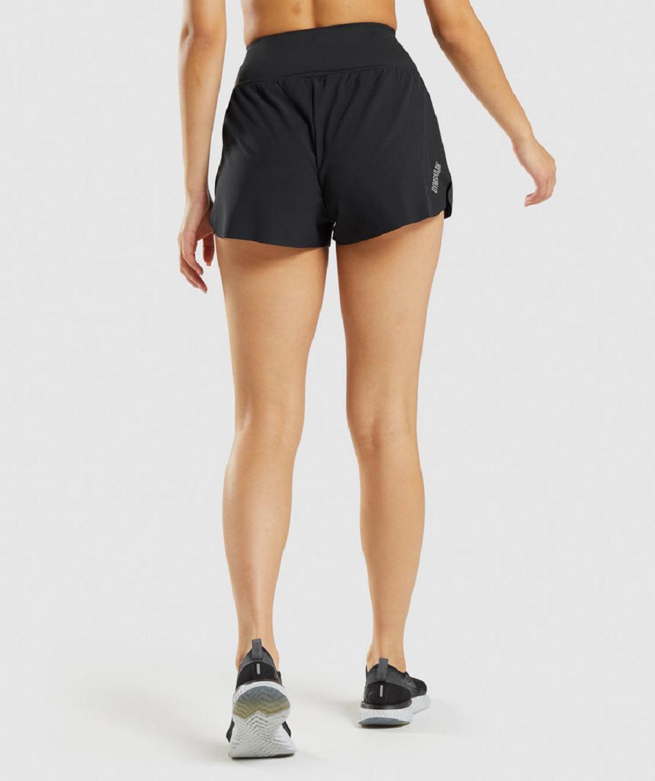 Pantalones Cortos Gymshark Speed Mujer Negras | CO 2760UZG